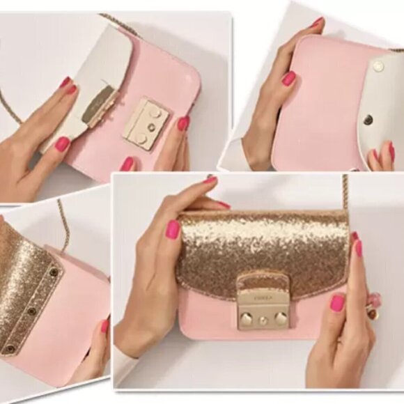 NEW！Furla My Play Interchangeable Metropolis Leather Flap -CAT - Picture 7 of 8